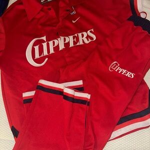 NBA Nike Clippers Red and Black Tracksuit Boys  Sz Medium12-14